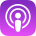 Icône de Apple Podcasts.