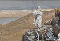 A painting depicting Jesus Christ giving the Sermon on the Mount.