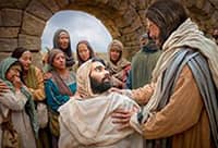 Jesus Christ raising the dead