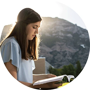 A girl reading a book