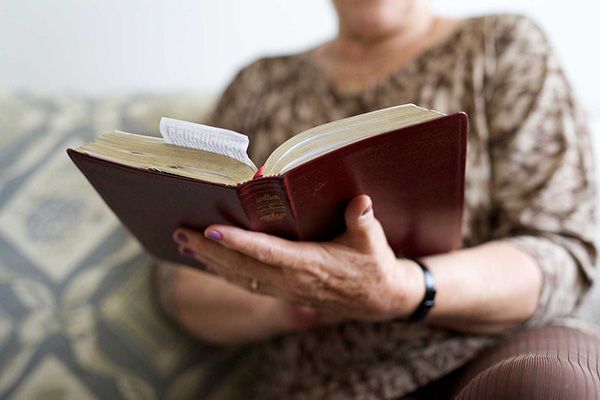 LDS Media Library Woman studying the scriptures