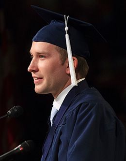 Joseph R. Nance, student representative of the April 2009 graduating class