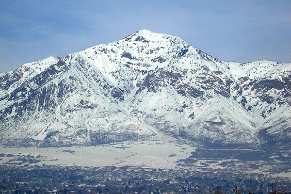 Ogden's Ben Lomond covered in snow
