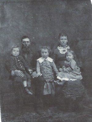 black and white photo of family
