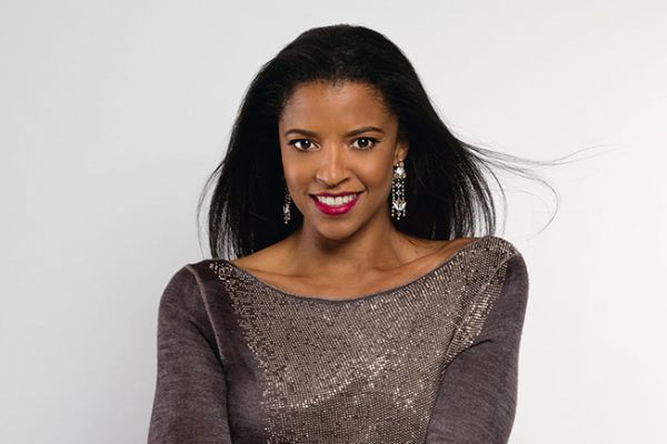 Renée Elise Goldsberry against a white background. Photo taken by Karilyn Sanders.
